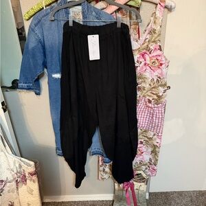 I Love Linen Black Women's Pants